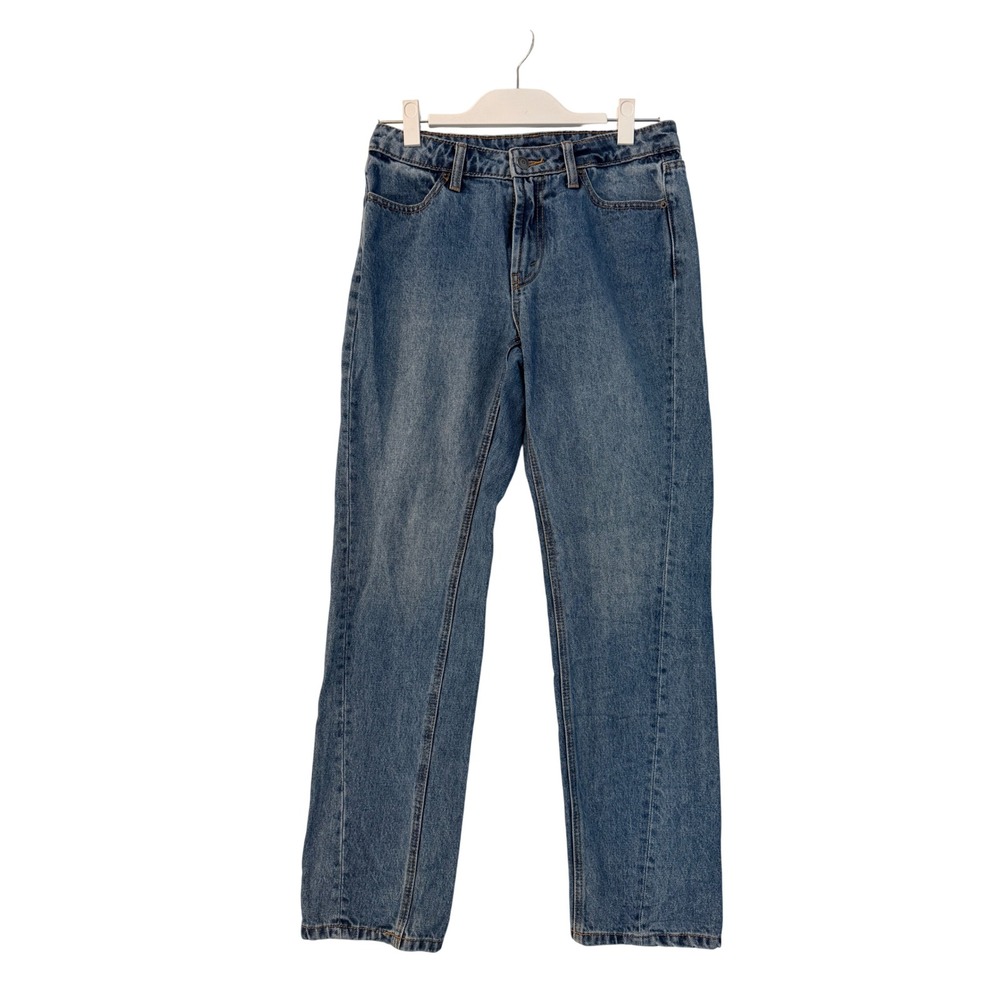Future Collective Kahlana Barfield Brown Straight Leg Jeans Size 2 High Rise